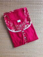 Churidar Model Nighty With Buttons -55 inches long - Red