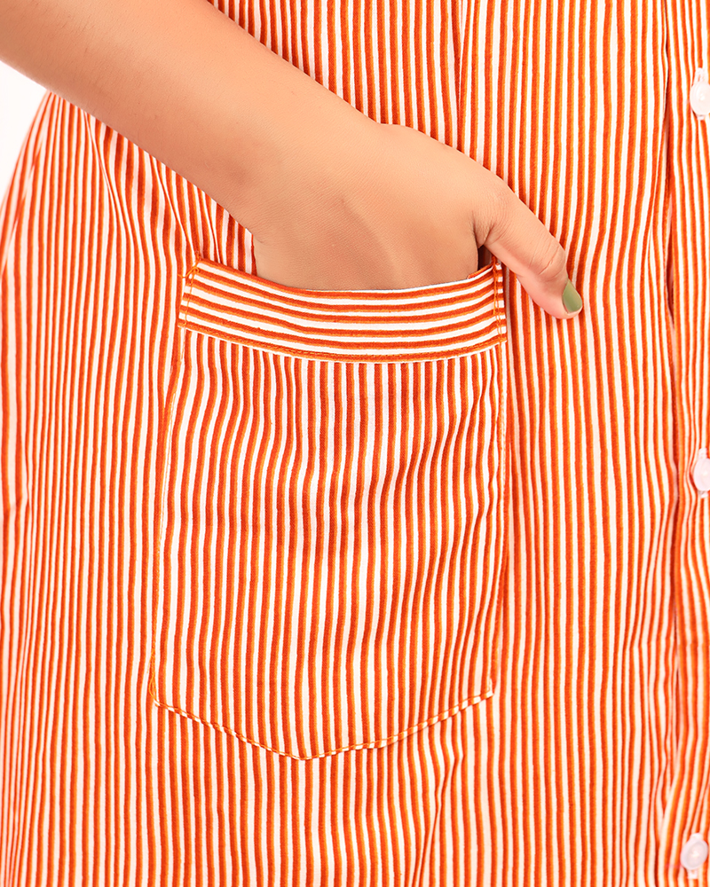 - Full Open Maternity Gown in Cotton Material -55 inches long