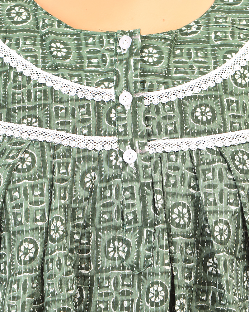 - Premium Quality Cotton Short nighty - Knee Length