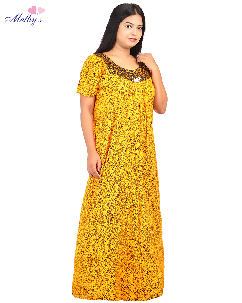 - Comfortable Traditional Cotton Nighty - 55 inches long