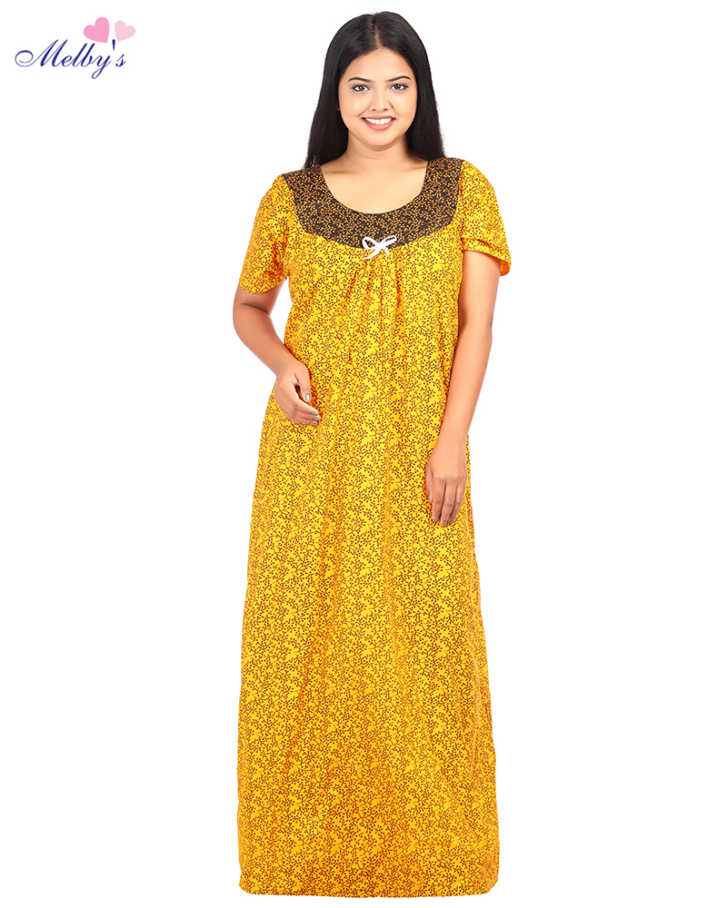 - Comfortable Traditional Cotton Nighty - 55 inches long