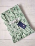 Comfortable Cotton Nighty With Buttons, 57 Inches Long - Pistha Green