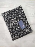 Premium Cambric Cotton Nighty, 55 Inches Long - Black