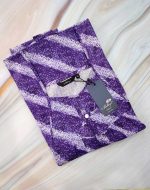 Comfortable Traditional Cotton Nighty, 57 Inches Long - Purple