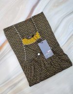 Comfortable Traditional Cotton Nighty - 55 inches long - Black