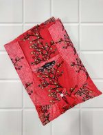 Comfortable Traditional Cotton Nighty - 57 inches long - Peach Red