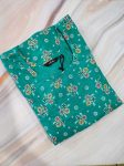Pure Cotton Feeding Nighty With Side Zips For Mothers -55 inches Long -Green