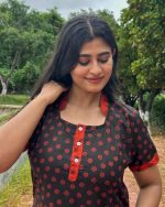Comfortable Churidar Model Cotton Nighty With Collar Neck - 55 Inches Long - Black