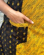 Comfortable Churidar Model Cotton Nighty - 55 Inches Long - Yellow - Image 2