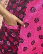 Comfortable Churidar Model Cotton Nighty - 55 Inches Long - Rose - Image 2
