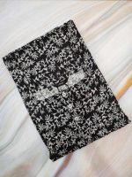 Comfortable Front Open Cotton Nighty With Buttons- 57 inches long - Black