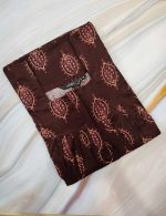 Front Open Cotton Nighty With Buttons, 55 Inches Long -Maroon