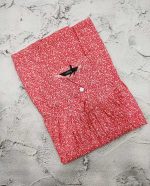 Traditional cotton nighty, 55 Inches Long- Peach