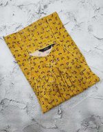 Traditional cotton nighty, 55 Inches Long- Yellow