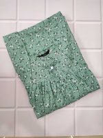 Traditional cotton nighty, 55 Inches Long- Green