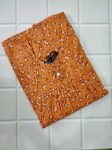 Traditional cotton nighty, 55 Inches Long- Orange