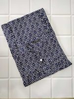 Comfortable  Cambric Cotton Nighty, 57 Inches Long - Dark Blue