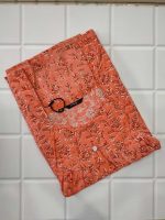 Comfortable Premium Cotton Nighty , 57 Inches Long - Orange