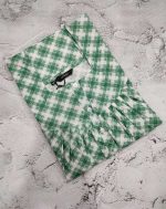 Front Open Cotton Nighty With Buttons, 55 Inches Long - Green