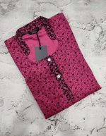 Comfortable Churidar Model Cotton Nighty - 55 Inches Long - Onion Pink