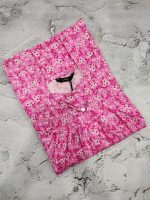 Traditional cotton nighty, 55 Inches Long- Rose