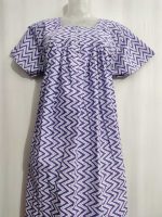 Premium Quality Cambric Cotton Nighty With Buttons -55 Inches Long - Image 2