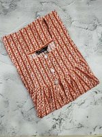 Front Open Cotton Nighty With Buttons, 55 Inches Long