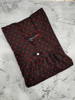 Traditional cotton nighty, 55 Inches Long- Black