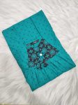 Traditional cotton nighty, 55 Inches Long- Green