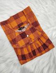 Traditional cotton nighty, 55 Inches Long - Orange