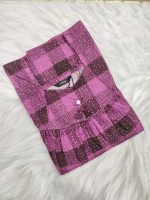 Traditional cotton nighty, 55 Inches Long - Onion Pink