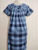Traditional cotton nighty, 55 Inches Long - Ash - Image 2