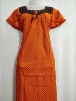 Comfortable cotton nighty with round neck -55 inches long - Image 2