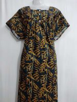 Comfortable Front Open Cotton Nighty With Buttons- 57 inches long - Image 2