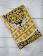 Comfortable Front Open Cotton Nighty With Buttons- 57 inches long - Yellow