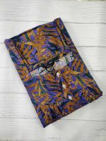 Comfortable Front Open Cotton Nighty With Buttons- 57 inches long - Blue