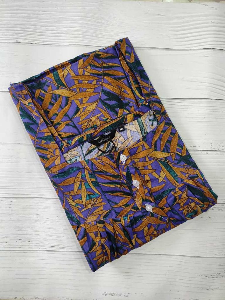 - Front Open Nighty With Pleats Stitching