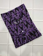Traditional cotton nighty, 55 Inches Long - Purple