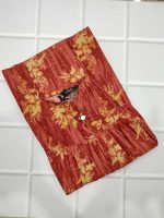 Traditional cotton nighty, 55 Inches Long - Brown