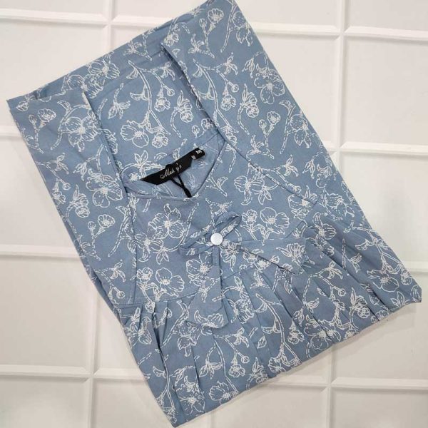 Premium Cotton Nighty, 55 Inches Long