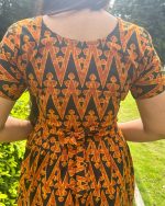 Comfortable Frock Model Cotton Nighty - 55 Inches Long - Yellow - Image 2
