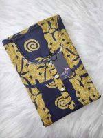 Churidar Model Nighty With Buttons -57 inches long - Yellow + Blue