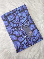 Comfortable Front Open Cotton Nighty With Buttons- 57 inches long - Blue
