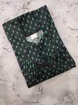 Traditional cotton nighty, 55 Inches Long - Dark Green