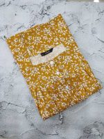 Front Open Cotton Nighty With Buttons, 55 Inches Long - Yellow