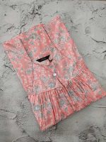 Traditional cotton nighty, 55 Inches Long - Peach