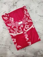 Comfortable Churidar Model Cotton Nighty - 55 Inches Long - Magenta