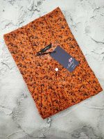 Traditional cotton nighty, 55 Inches Long - Orange