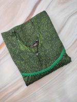 Comfortable Frock Model Cotton Nighty - Green - Image 3