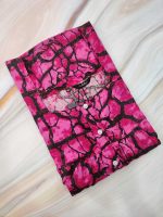 Comfortable Front Open Cotton Nighty With Buttons- 57 inches long - Rose